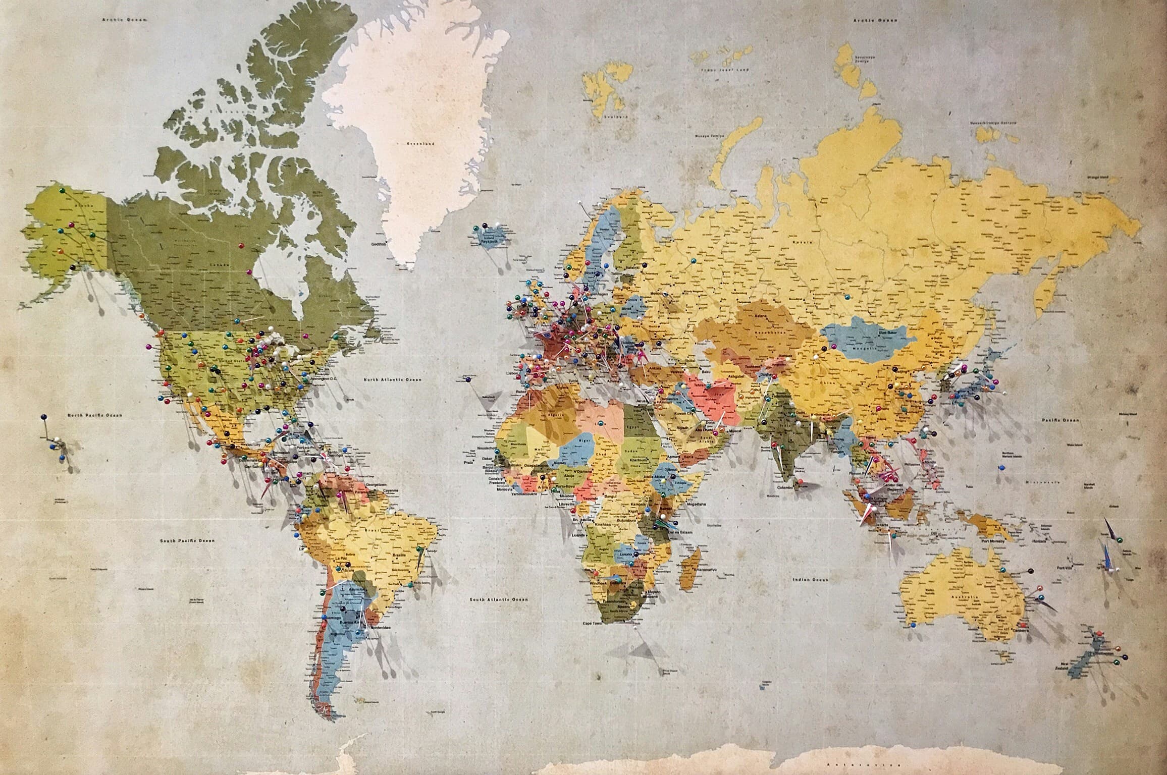 World map showing South Asia Securities office locations